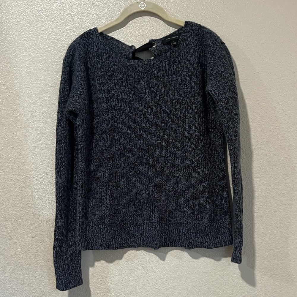 Ann Taylor Marled Tie Back Sweater - Picture 2 of 10